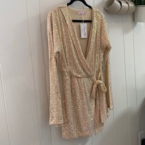 Champagne Romper-Pink Lily